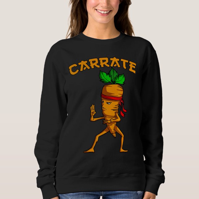 Sweatshirt Carrot Pun Karate Training Martial Art (Devant)
