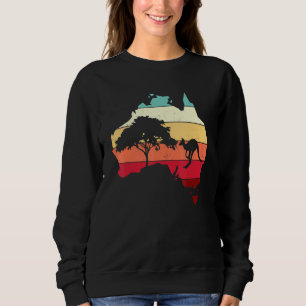 Sweatshirt Carte cool d'Australie Kangourou Arc-en-ciel Austr