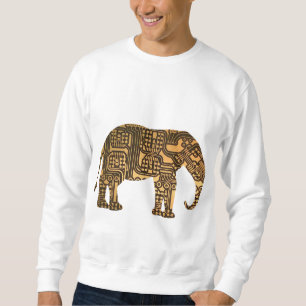Sweatshirt Carte de circuit éléphant en cuivre
