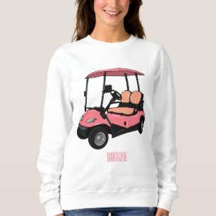 Sweatshirt Carte de golf / dessin animé en voiturette de golf