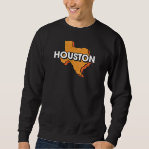 Sweatshirt Carte de Houston Design pour le Houstonian fier