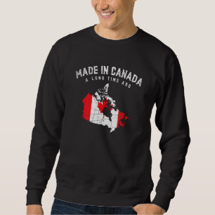 Sweatshirt Carte de la feuille d'érable du pays du drapeau ca