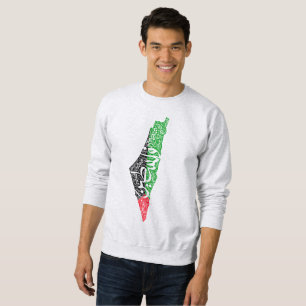 Sweatshirt Carte de la Palestine libre et drapeau du Canada (