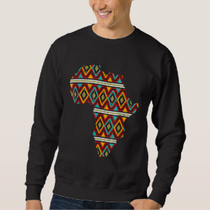 Sweatshirt Carte de l'Afrique Ethnic Dashiki Kente Cool Afric