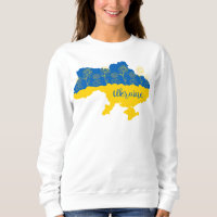 Carte de l'Ukraine avec tournesol et drapeau ukrai