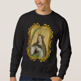Sweatshirt Carte de prière Sainte Agnès de Rome Catholique vi