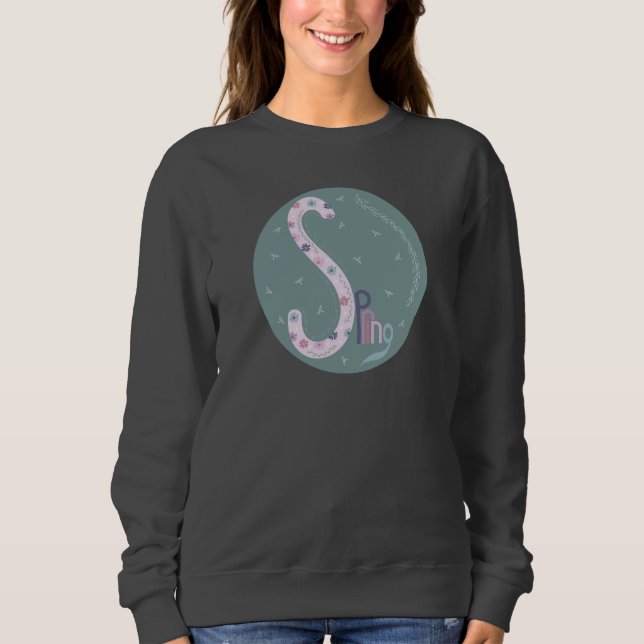 Sweatshirt carte de ressort vert (Devant)