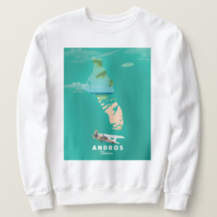 Sweatshirt Carte de vacances d'Andros Bahamas.