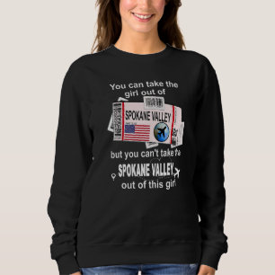 Sweatshirt Carte d'embarquement de Spokane Valley Fille de S