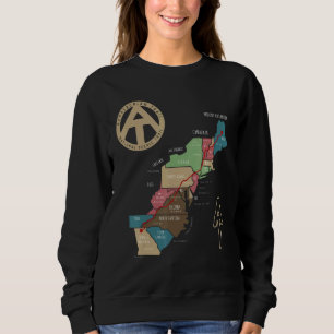 Sweatshirt Carte du Randonnée du sentier des Appalaches