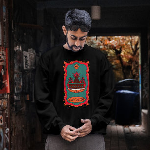 Sweatshirt Carte Tarot Tour Eff Capitalisme Brûlez-Le Symbole