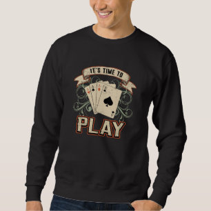 Sweatshirt Cartes Carte Jouer Jour Poker Ace Casino Jeu cadea