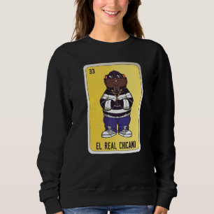 Sweatshirt Cartes de loto de bingo de l'argot mexicain El Rea
