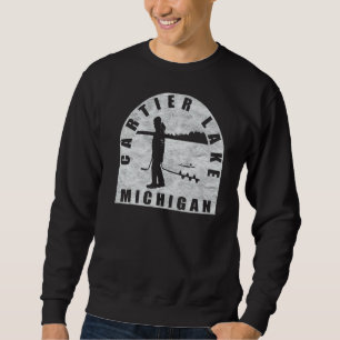 Sweatshirt Cartier Lake Ice Fishing Michigan