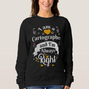 Sweatshirt Cartographe Toujours Droit Pour Les Femmes Surveyo