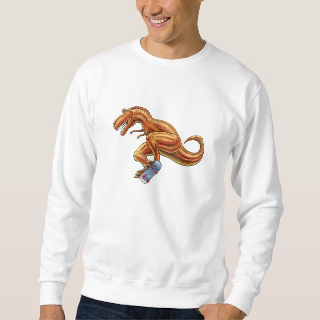 Sweatshirt-Cartoon T-rex mit Skateboard Sweatshirt (Vorderseite)