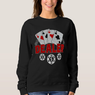 Sweatshirt Casino Dealer Halloween Costume Poker Chemise Gamb