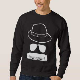Sweatshirt Casquette Et Lunettes De Soleil Harmonica Player