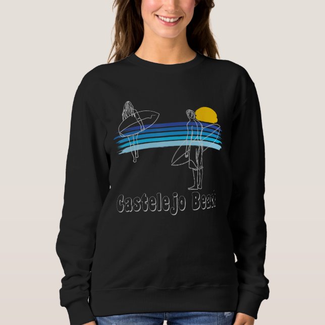 Sweatshirt Castelejo Beach Portugal Surfing Beach Surf Guy Gi (Devant)