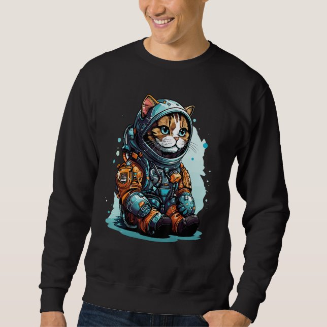 Sweatshirt Cat Astronaut Helmet Space Explorer Astronauts Cat (Devant)