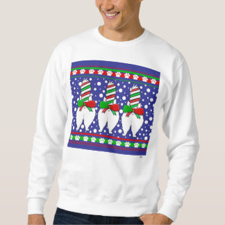 Sweatshirt Cat Butt Christmas Green