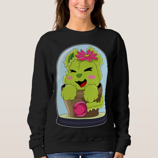 Sweatshirt Cat Cactus (Devant)
