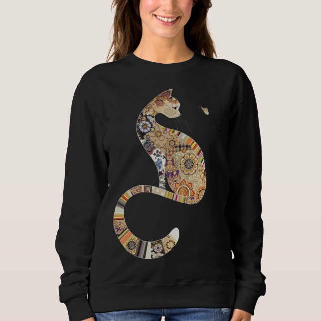 Sweatshirt Cat cat  Cat  ca   cat women  1 (Devant)