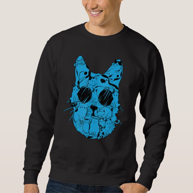 Sweatshirt Cat  Cat Head   Cats (Devant)