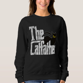 Sweatshirt Cat Dad The Catfather Crazy Black Cat Father Kitty