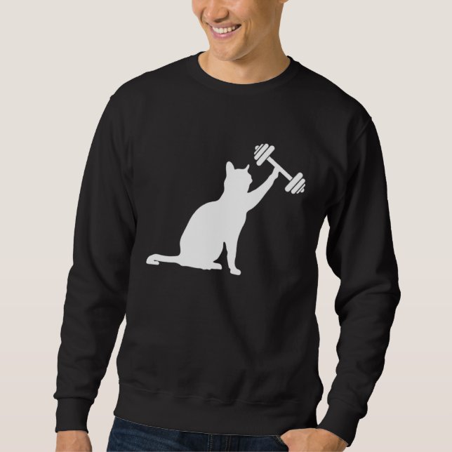 Sweatshirt Cat deadlift weightlifting cat powerlifting kitty  (Devant)