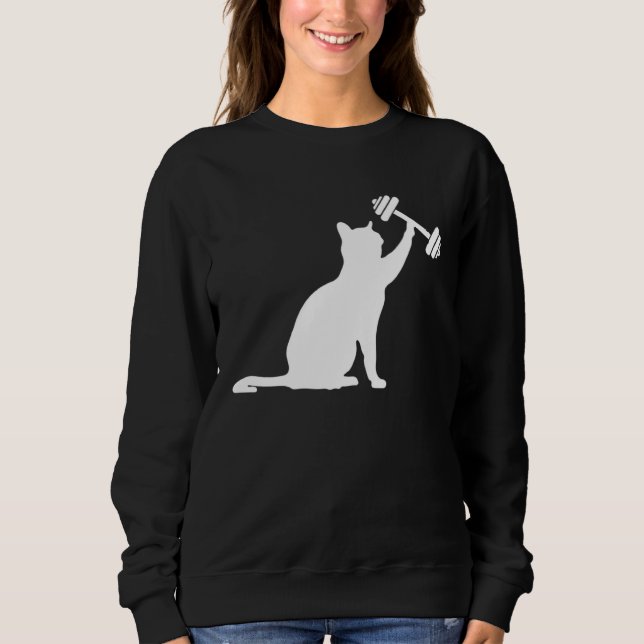 Sweatshirt Cat deadlift weightlifting cat powerlifting kitty  (Devant)