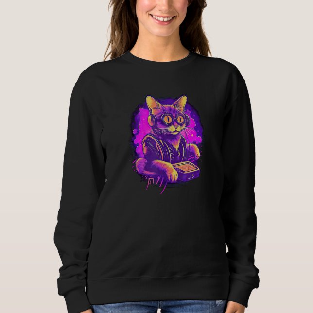 Sweatshirt Cat DJ (Devant)