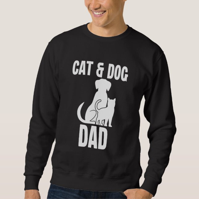 Sweatshirt Cat Dog Dad Owner Cute Father Daddy Pet Animal Pap (Devant)