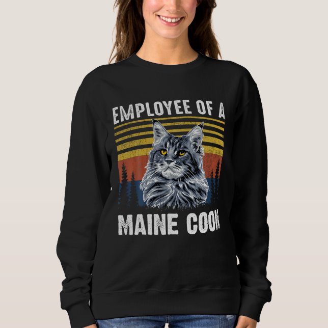 SWEATSHIRT CAT EMPLOYEE OF A MAINE COON (Devant)