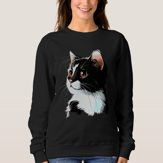 Sweatshirt Cat Face  Cat (Devant)