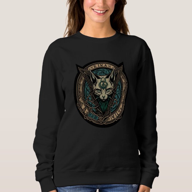 Sweatshirt Cat Goth Fashion Witchcraft Halloween  1 (Devant)
