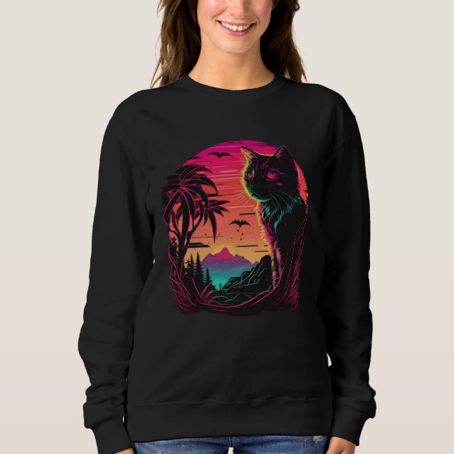 Sweatshirt Cat in Paradise (Devant)