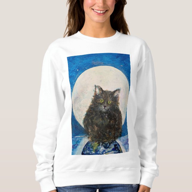 Sweatshirt Cat Kitten Tabby Tiger Maureen Girard Lune Terre (Devant)
