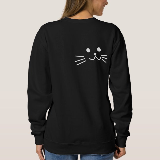 Sweatshirt CAT MAMA, Cadeau Maman Chat, Cadeau Chat (Dos)