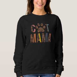 Sweatshirt Cat Mama Leopard Maman Animaux Kitten Paw Chat Mèr