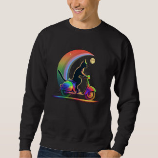 Sweatshirt Cat on scooter scooter 1