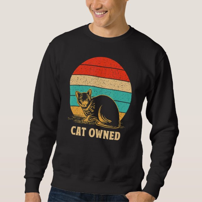Sweatshirt Cat Owned Friends Cat  Buddy Kitten Cat Mom  1 (Devant)