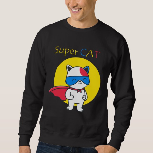 Sweatshirt Cat  Present For Women Men & Kids (Devant)