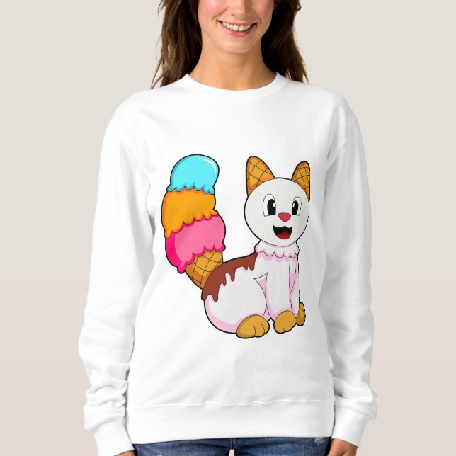 Sweatshirt Cat with popsicle (Devant)