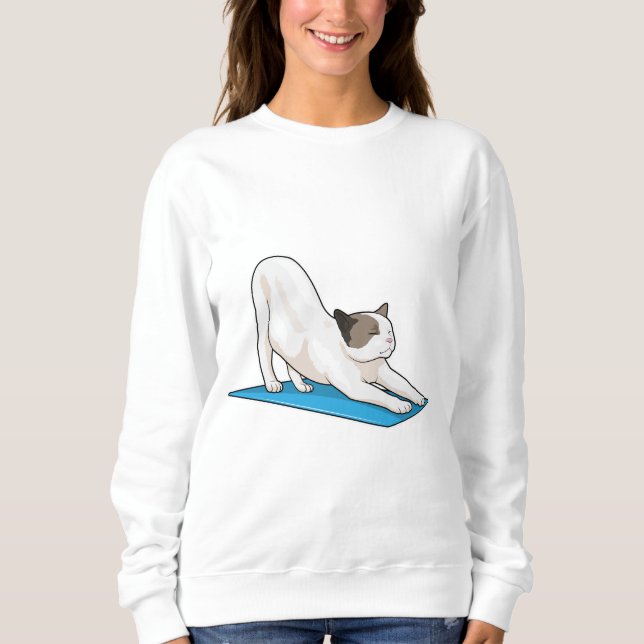 Sweatshirt Cat Yoga Méditation Fitness (Devant)