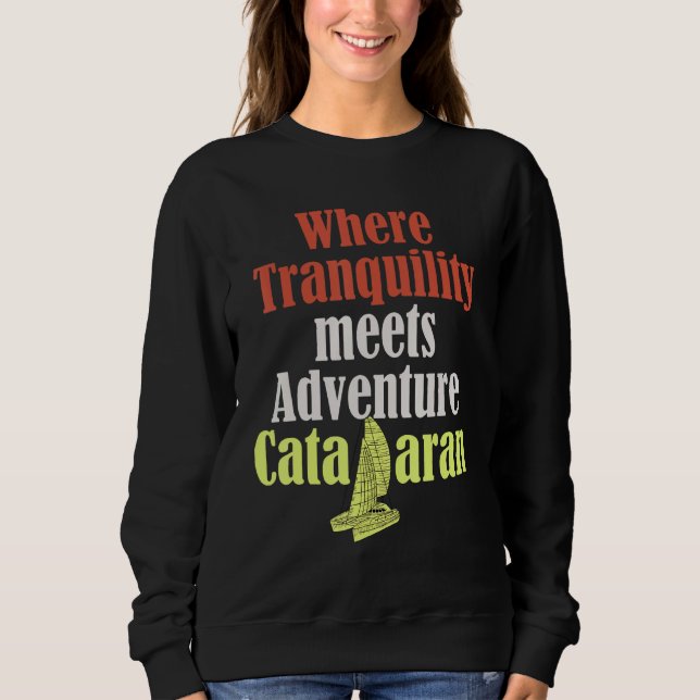 Sweatshirt Catamaran Boat Sailing 7 (Devant)