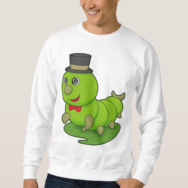 Sweatshirt Caterpillar en Gentleman avec Cylindre (Devant)