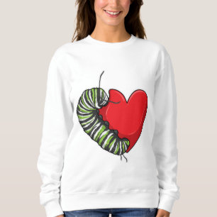 Sweatshirt Caterpillar love heart