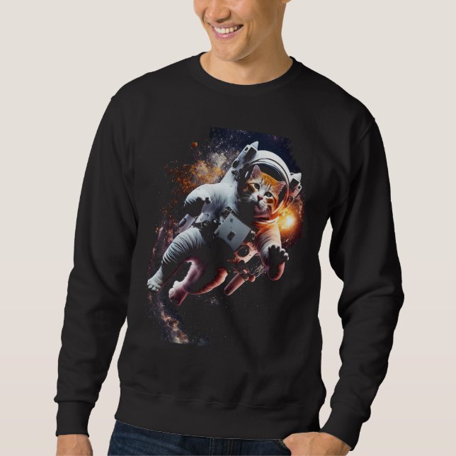 Sweatshirt Catronaut Cat Astronaut space cat 4 (Devant)