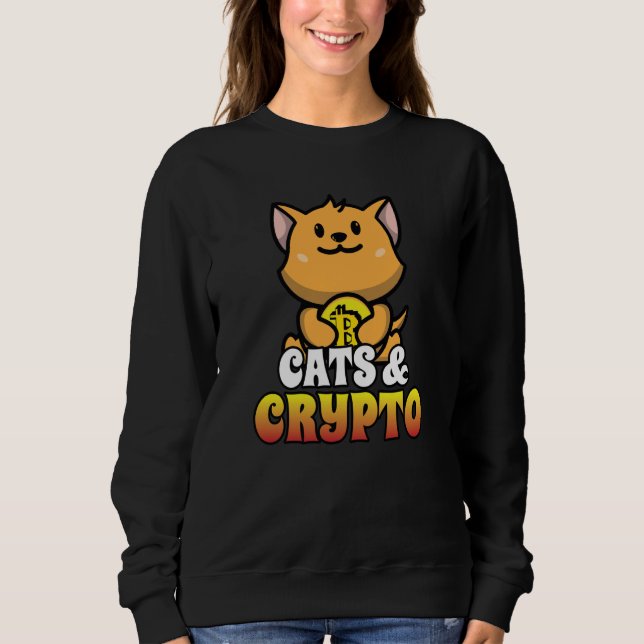 Sweatshirt Cats And Crypto Cryptocurrency Blockchain Trader F (Devant)